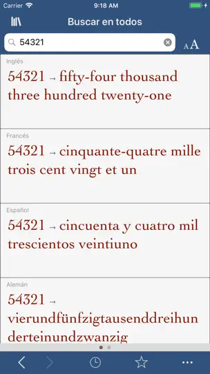 Captura de pantalla de Ultralingua en iPhone 5