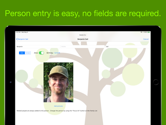 Relations, a Family Photo Cube iPad screenshot 5 - Photo & Video app