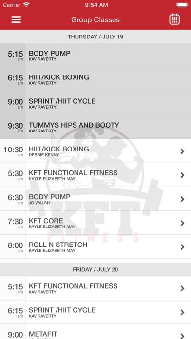 KFT fitness screenshot 3