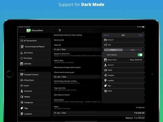 MoneyMeter iPad screenshot 9 - Finance app