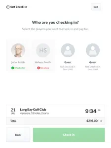 Chronogolf - Self Check-in screenshot #3 for iPad