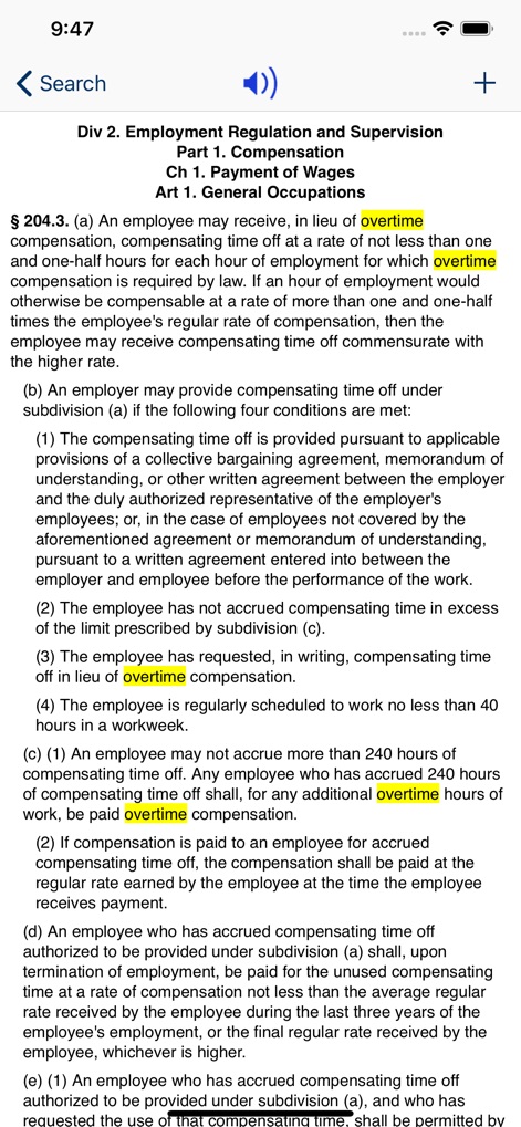 CA Labor Code 2026 - Reference App | MWM