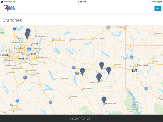 Texas Bank Mobile iPad screenshot 2 - Finance app