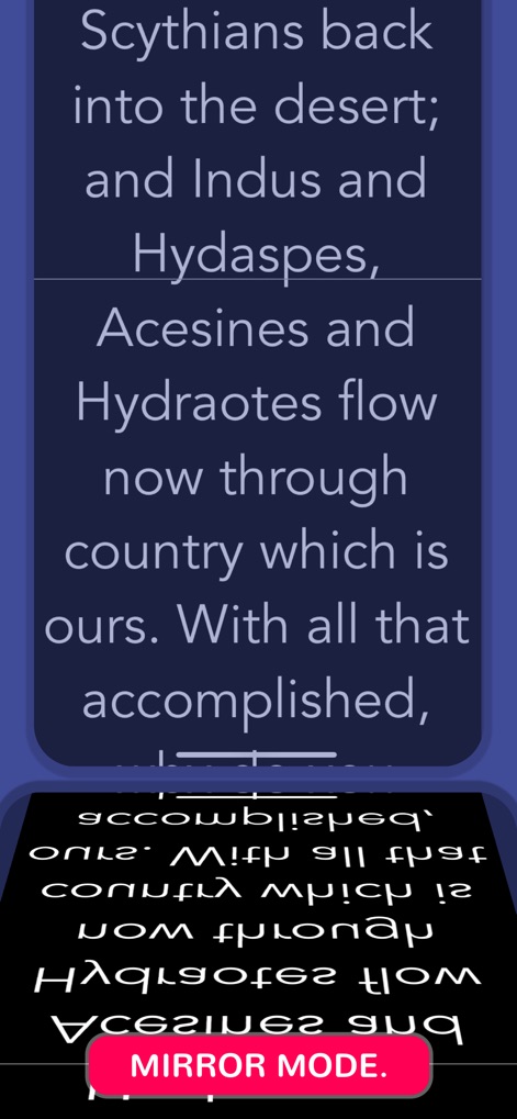 Teleprompter Easy Prof Hornet - teleprompter-mirror-mode-interface