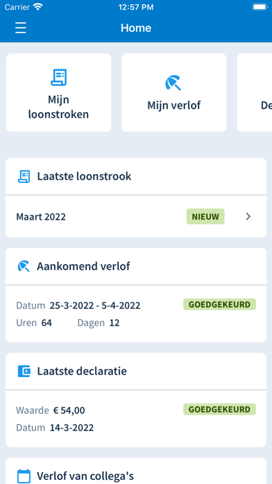Screenshot #1 pour Nmbrs Medewerker app