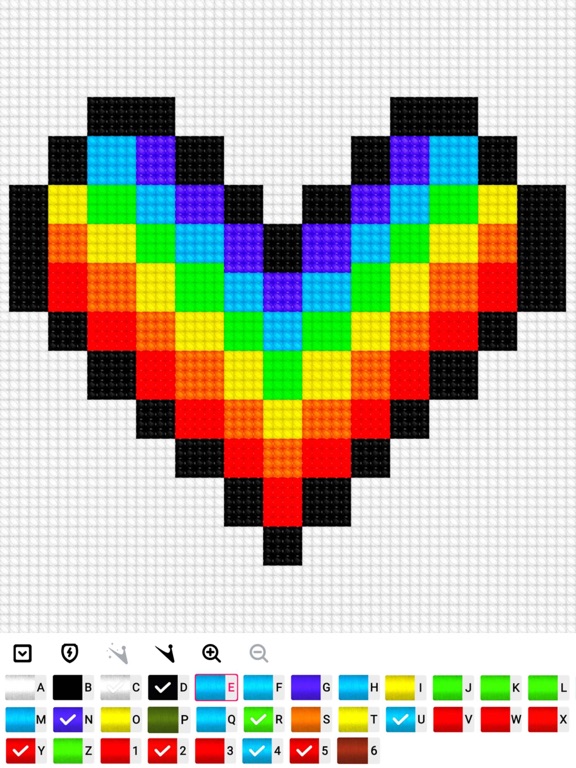 Cross stitch : Color by Letter iPad screenshot 6 - Entertainment app