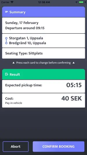 Mina resor Uppsala kommun screenshot 4
