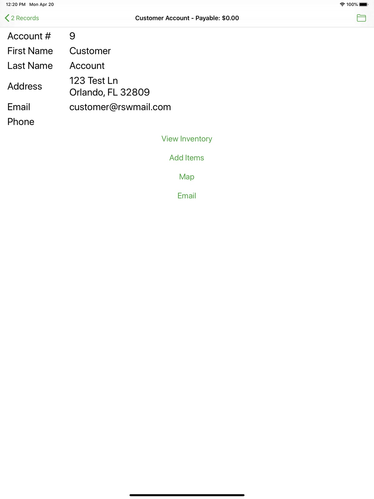 Liberty Item Entry ipad screenshot 2
