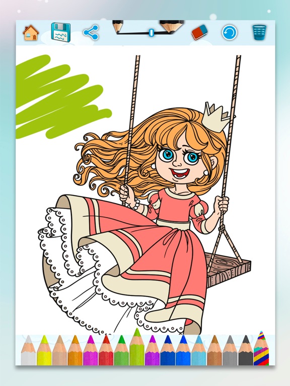 Magic Princess Coloring Books iPad screenshot