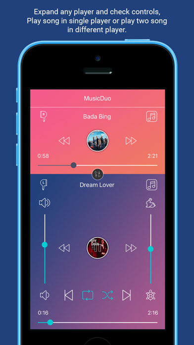 Screenshot #2 pour MusicDuo : Dual Songs Player