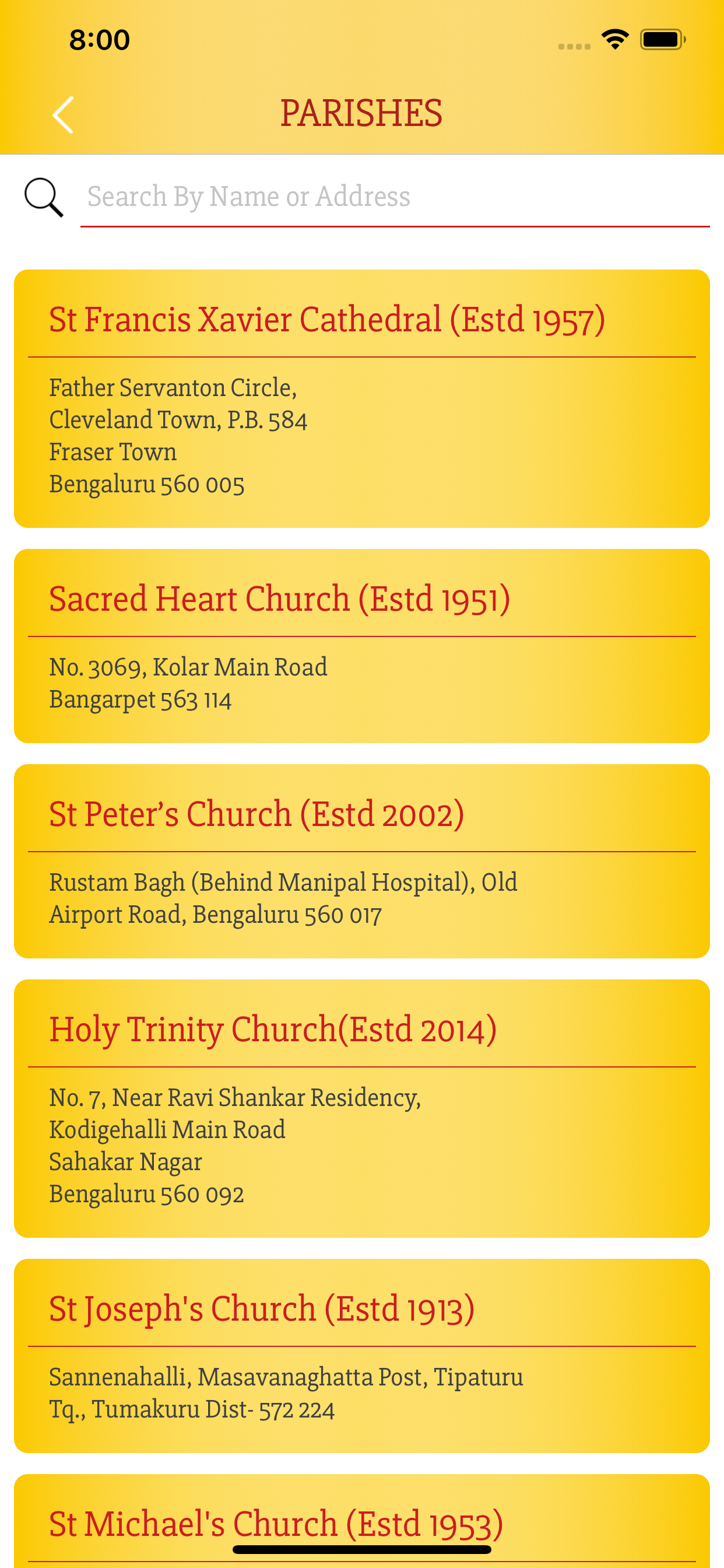 ARCHDIOCESE OF BANGALORE