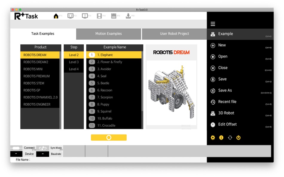 #1. R+Task3.0 (macOS) 由: ROBOTIS CO., LTD.