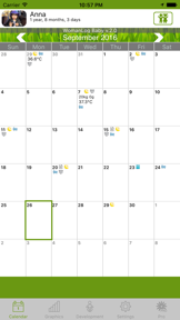 WomanLog Baby Calendar screenshot
