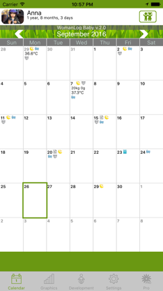 WomanLog Baby Calendar screenshot 1