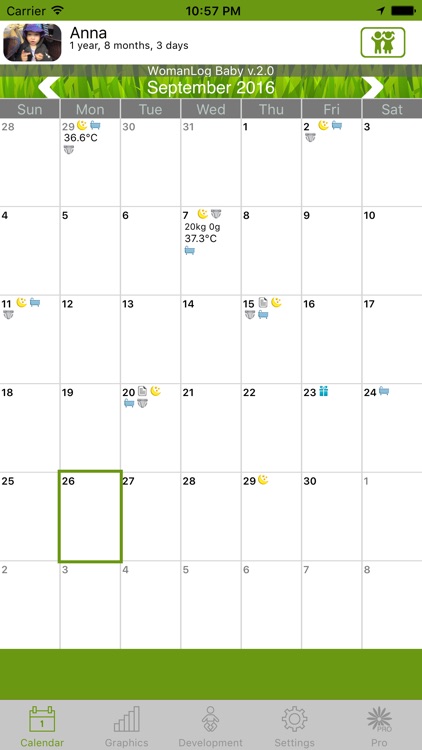 WomanLog Baby Calendar