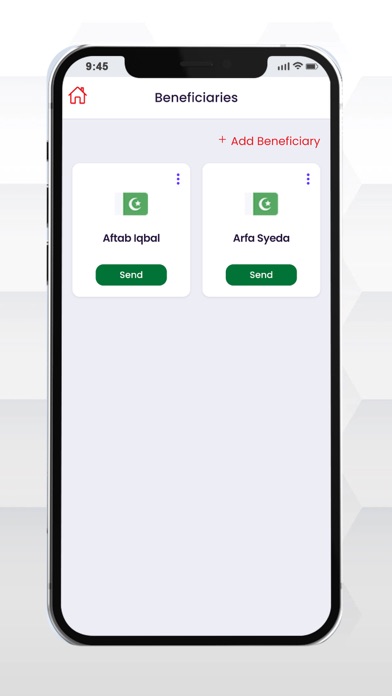 Canadian Union Money Transfer Screenshot