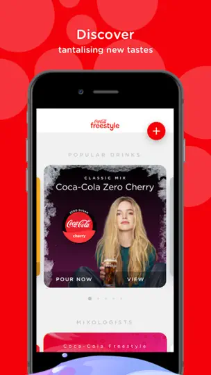 Screenshot von Coca-Cola Freestyle App auf dem iPhone 3