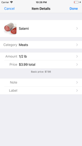 ShoppingList screenshot