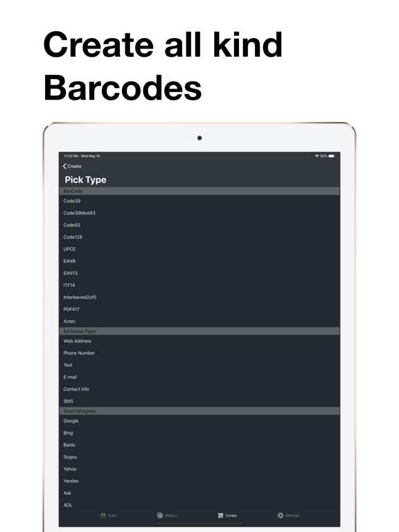 Barcode Scanner .. iPad screenshot 4 - Utilities app