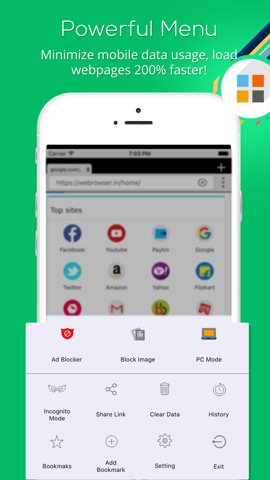 #4. We Browser - Fast Surfing (iOS) By: Creative Infoway