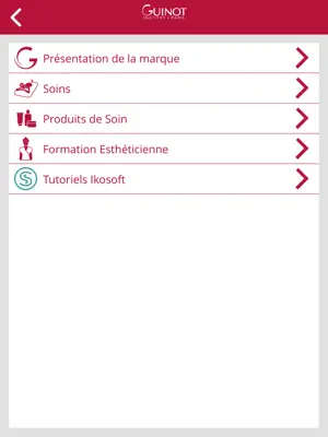eTraining Guinot screenshot 2