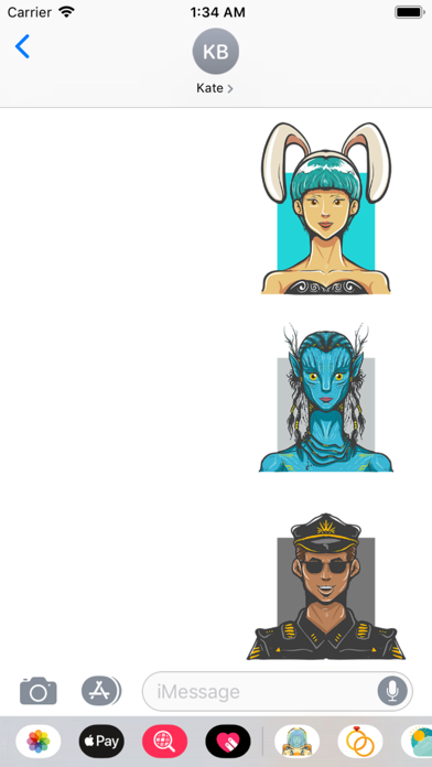 Hand Drawn Avatars Stickers screenshot 2