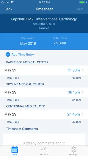 HCA TiMED iPhone Screenshot 3