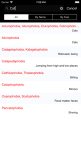 Phobias - dictionary of fears screenshot