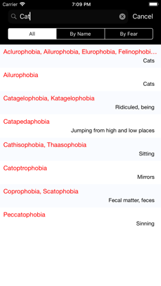 Phobias - dictionary of fears screenshot 3