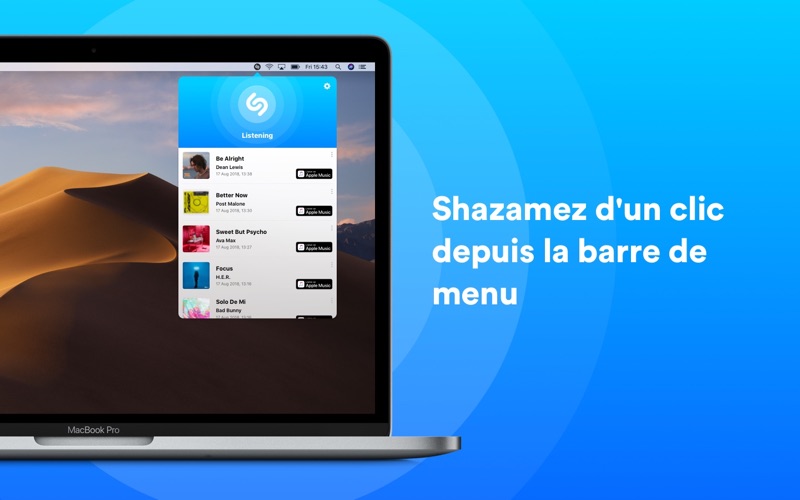 Screenshot #1 pour Shazam: identifie le son