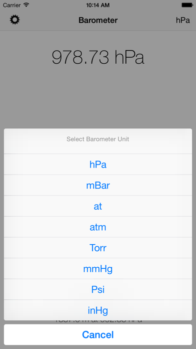 Barometer and Altimeter screenshot1