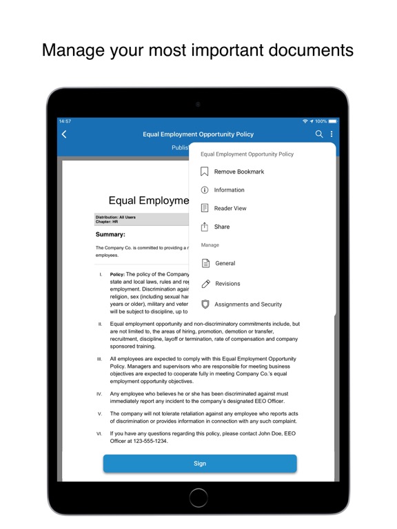 PowerDMS - Policy Management iPad screenshot