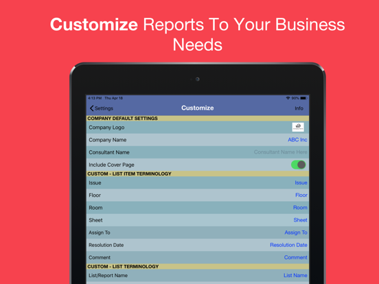 Punch List & Site Audit Report iPad screenshot 6 - Productivity app