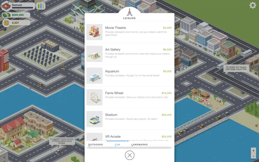 Captura de pantalla de Pocket City en iPhone 5