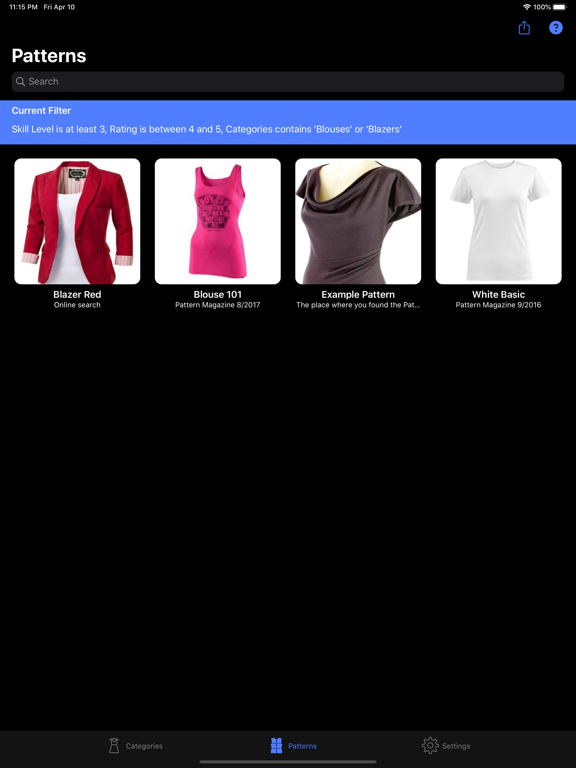 Sewing Patterns Lite iPad screenshot 7 - Lifestyle app