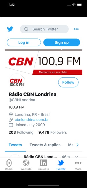 Rádio CBN Londrina 100,9 MHz on the App Store