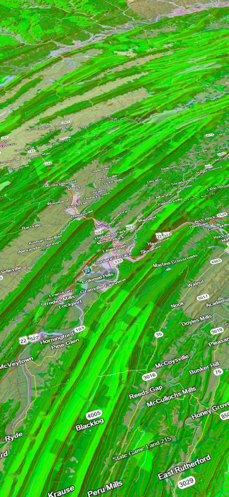 Scenic Map Eastern USA