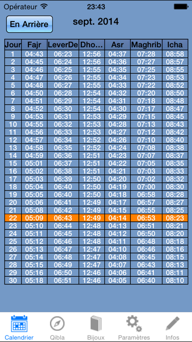 Screenshot #2 pour Calendrier Hijri-Islamique