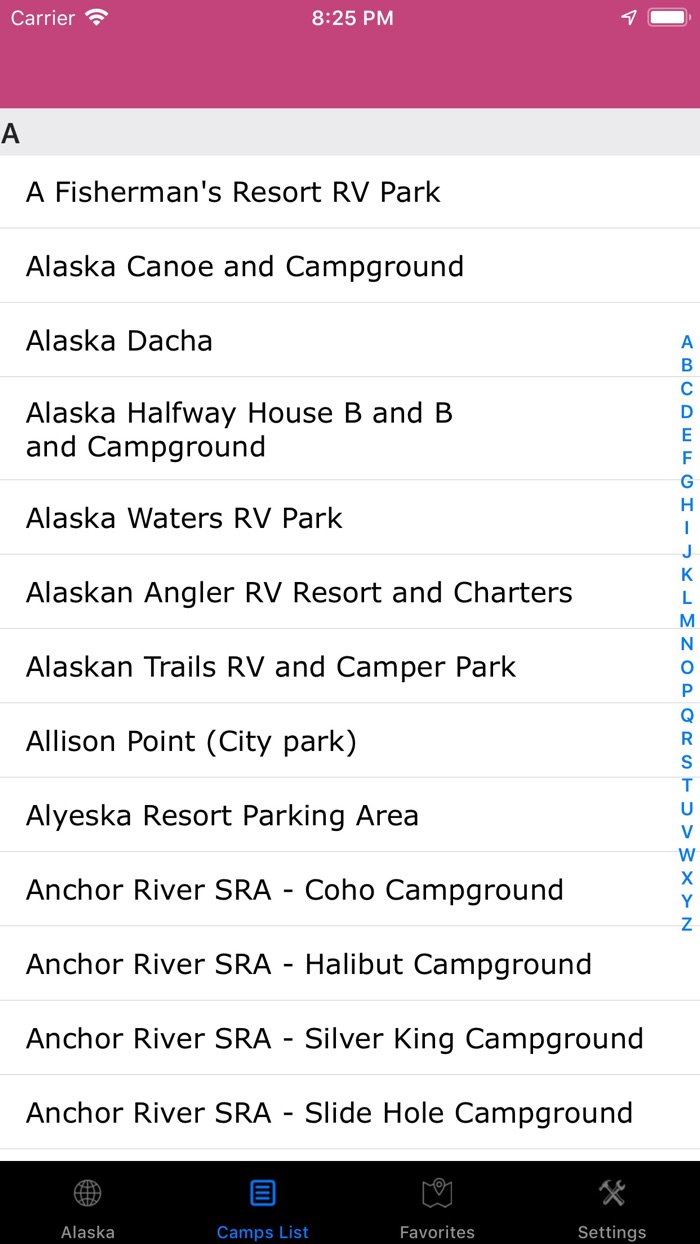 Alaska – Campgrounds, RV Parks