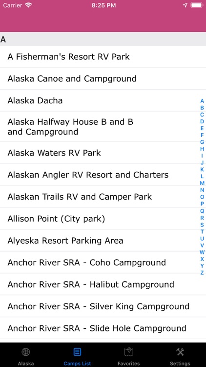 Alaska – Campgrounds, RV Parks