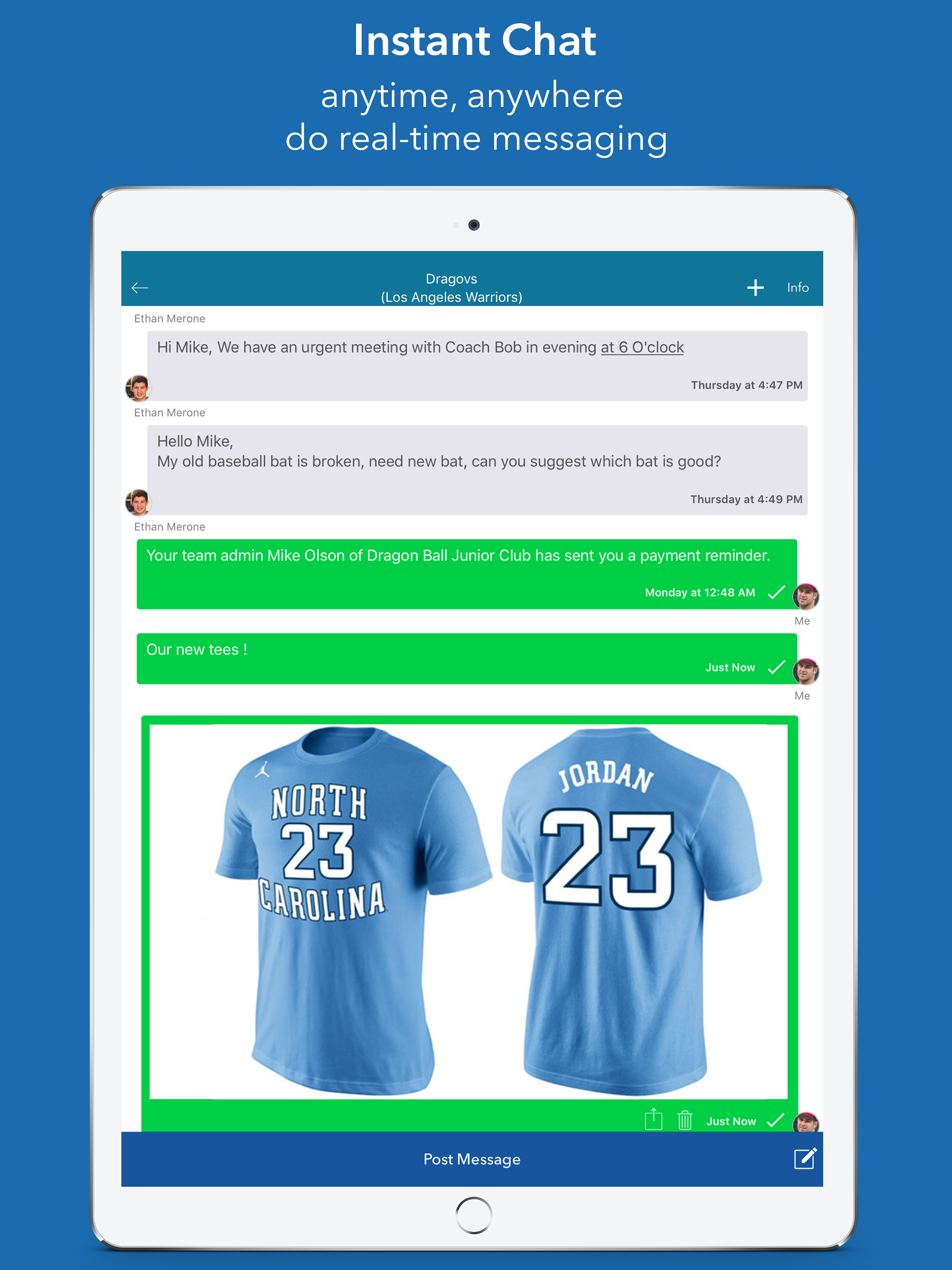 InstaTeam sports team manager