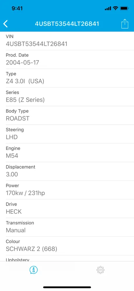 VIN decoder for BMW