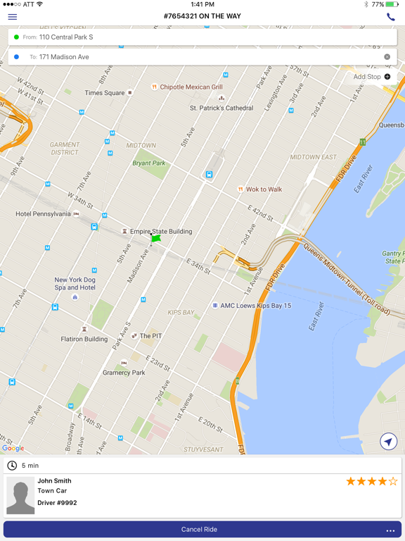 Watson Car Service iPad screenshot 5 - Travel app