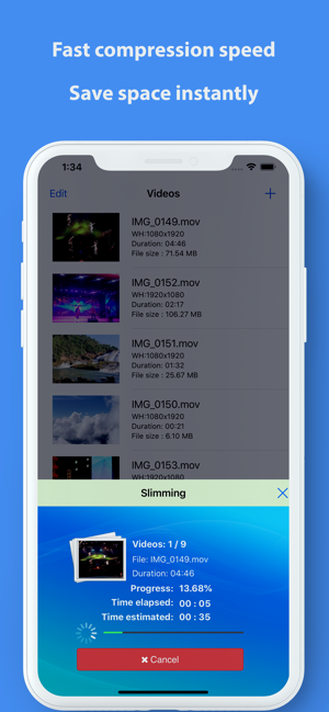 ‎Video Slimmer App Screenshot