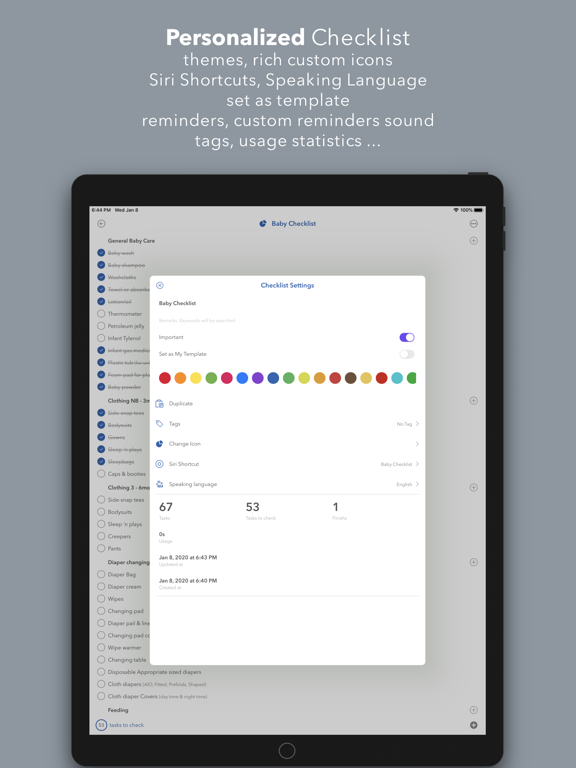 Recheck! iPad screenshot 4 - Productivity app