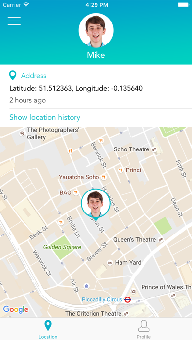 Family GPS tracker Locategy screenshot 2