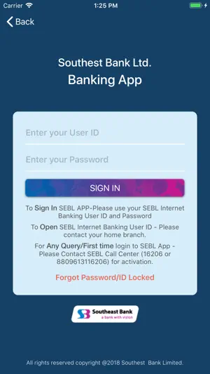 Southeast Bank Mobile App screenshot 2