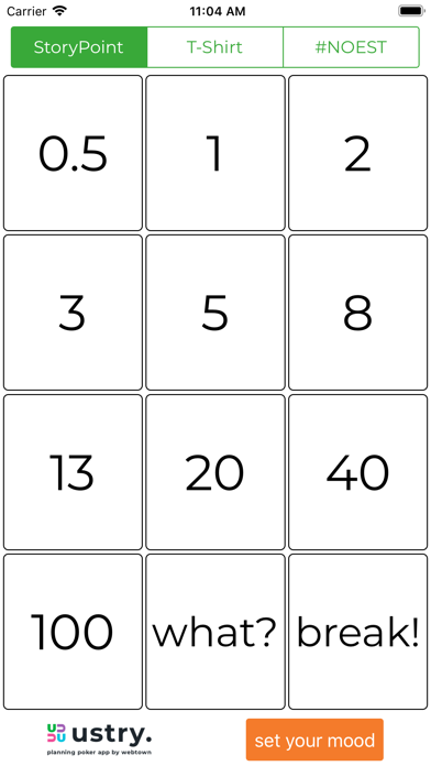Screenshot #1 pour Ustry. Planning Poker