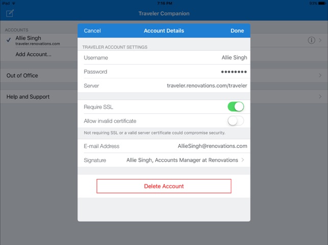 HCL Traveler for Apple iOS Mail - Infocenter for Administrators