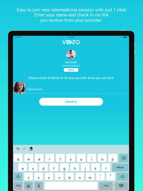 vezo iPad screenshot 1 - Medical app